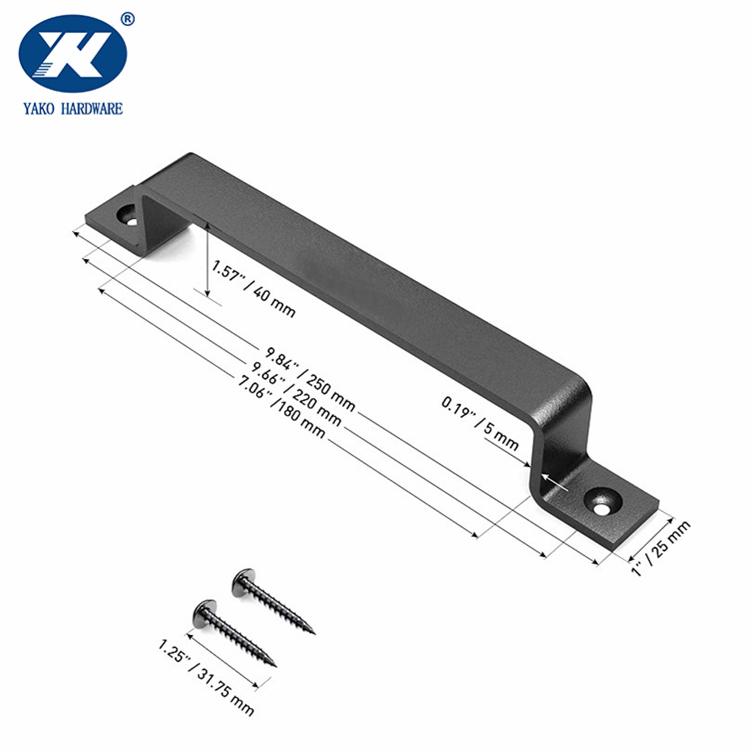 Schwarze Scheunentür Hardware