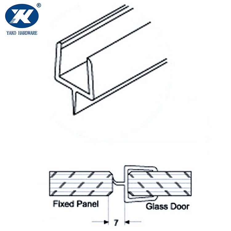 Duschtürdichtung aus Glas