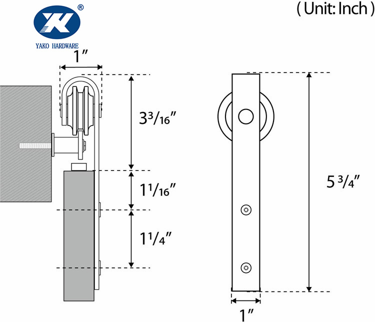 Hardware industrial para portas de celeiro