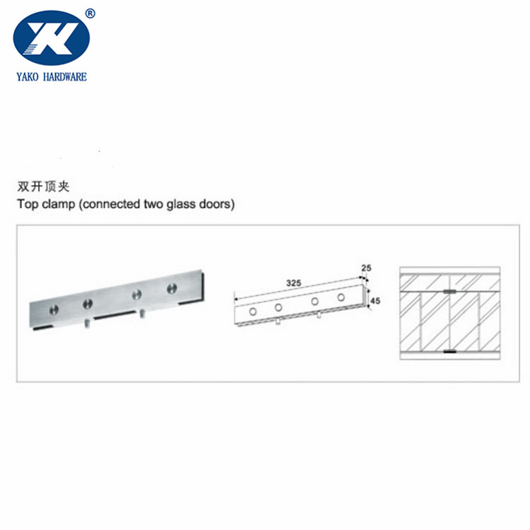 Verrouillage d'angle de porte en verre