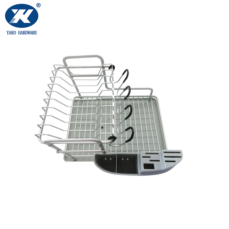 Support de vaisselle de cuisine en aluminium