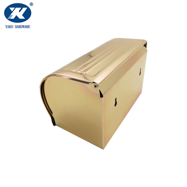 Golden plated  aluminum wall mounted tissue box