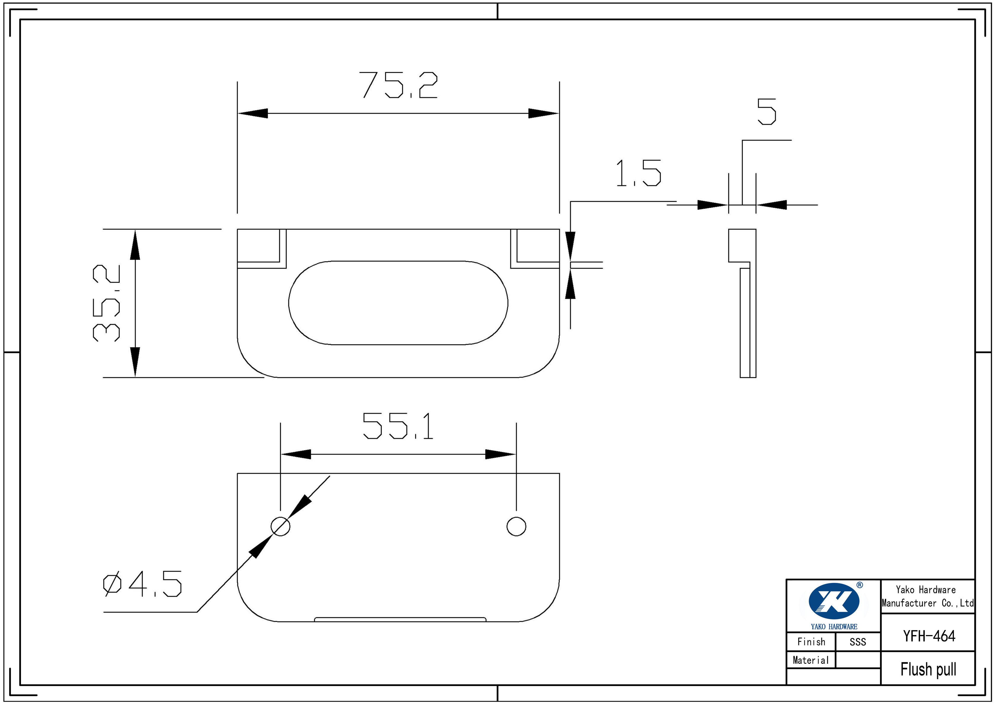 Flush Pull Handle