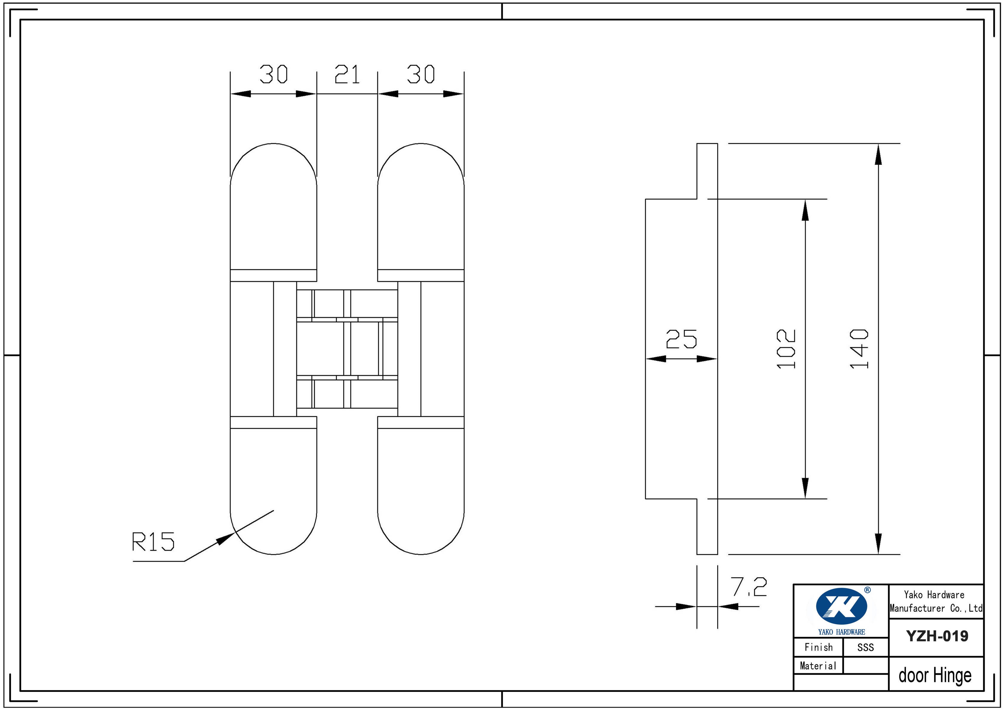 Hidden Door Hinges