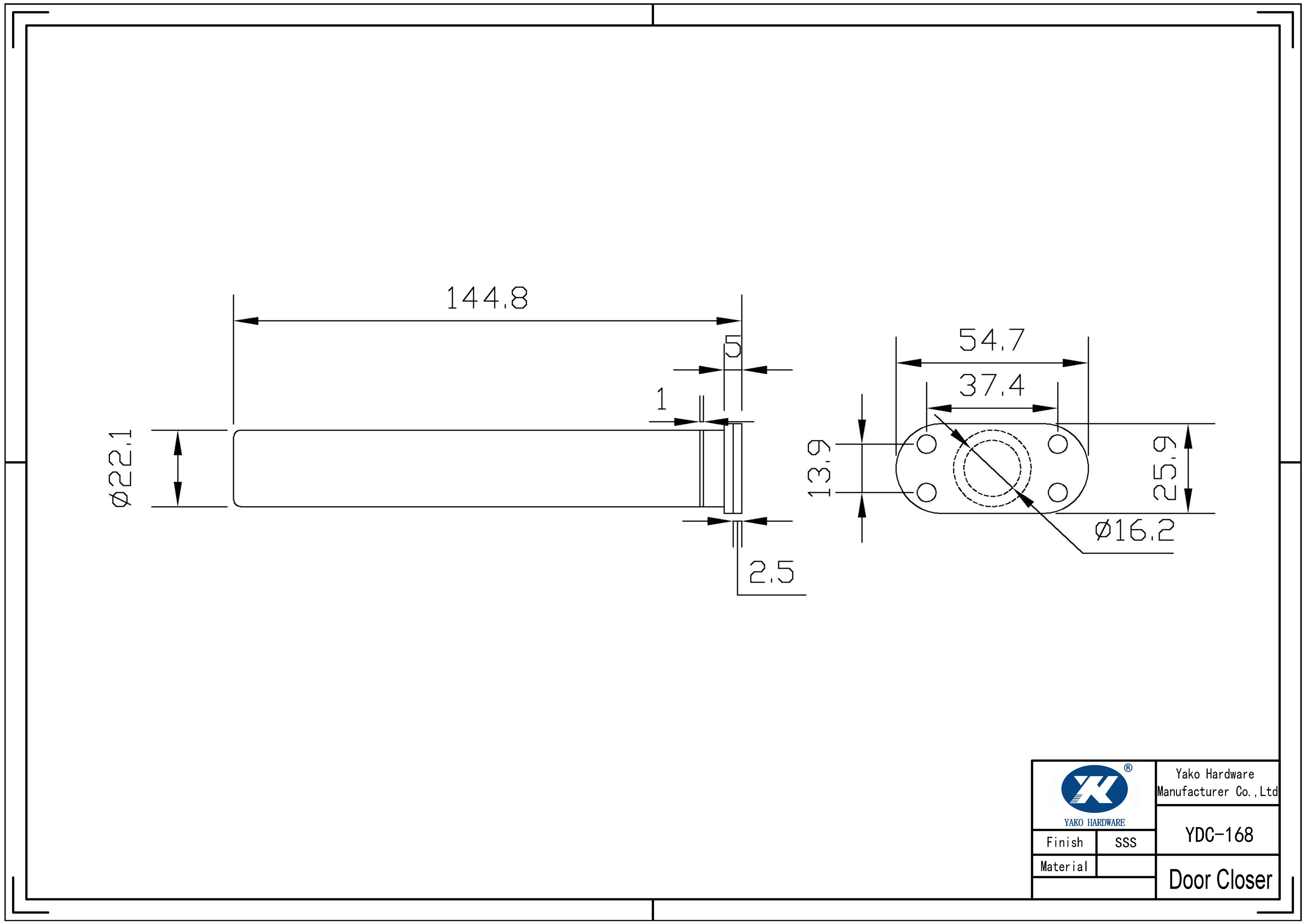 Concealed Wood Door Closer