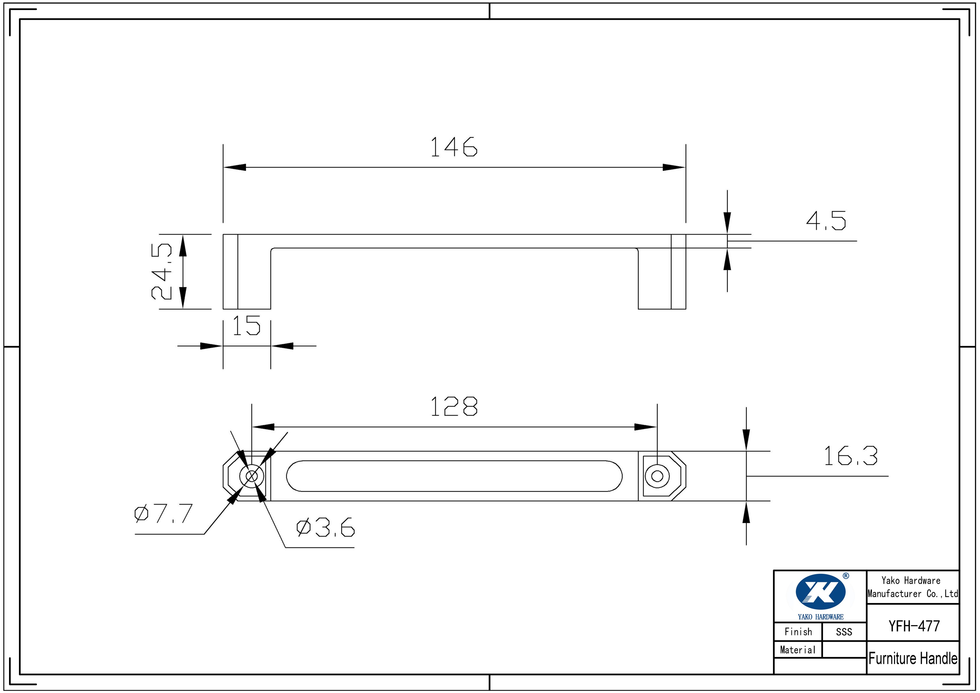 Zinc Alloy Cabinet Pull