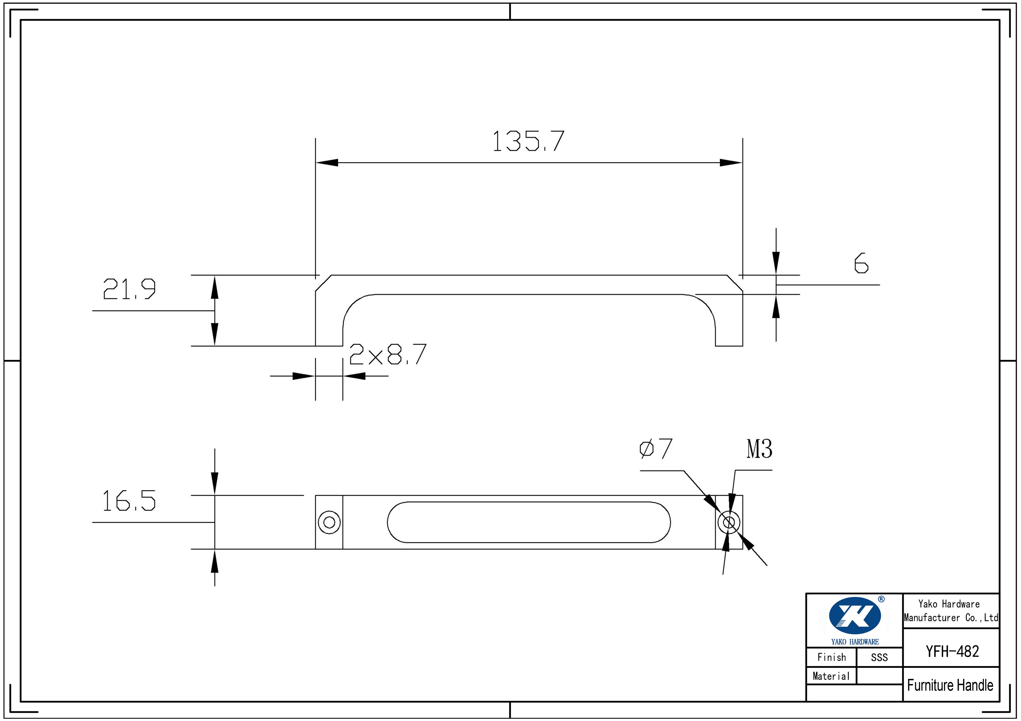 Zinc Alloy Engraved Handle