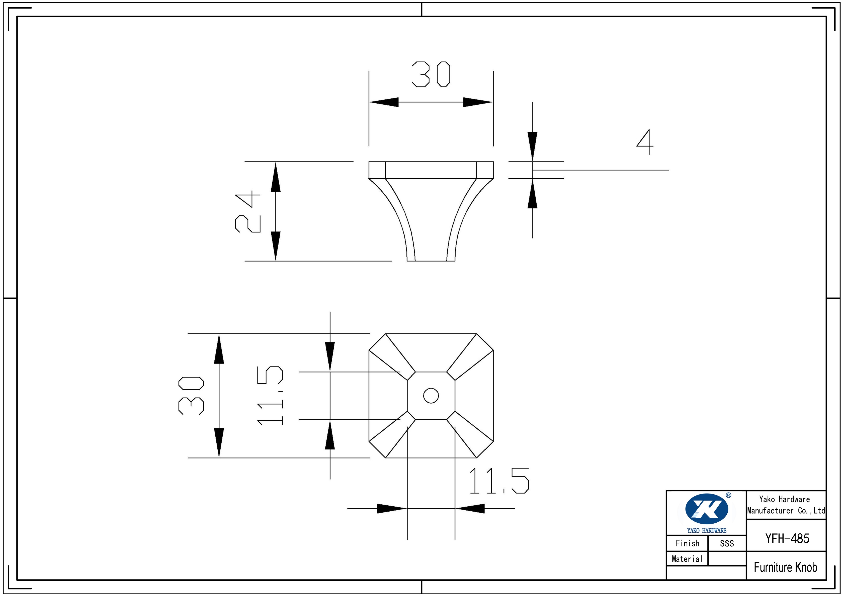 Modern Drawer Door Furniture Knob