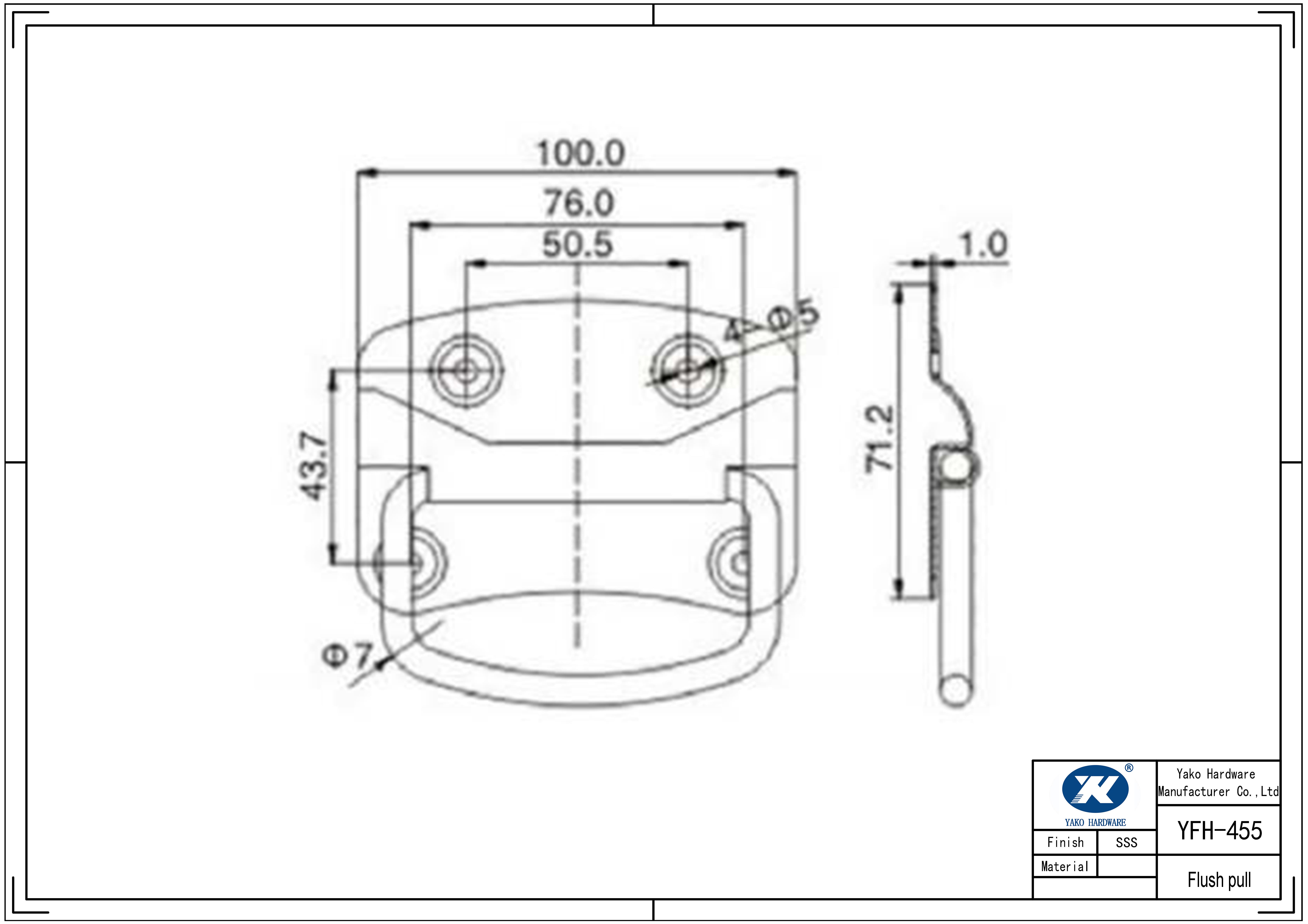 Stainless Steel Pocket Door Ring Pull