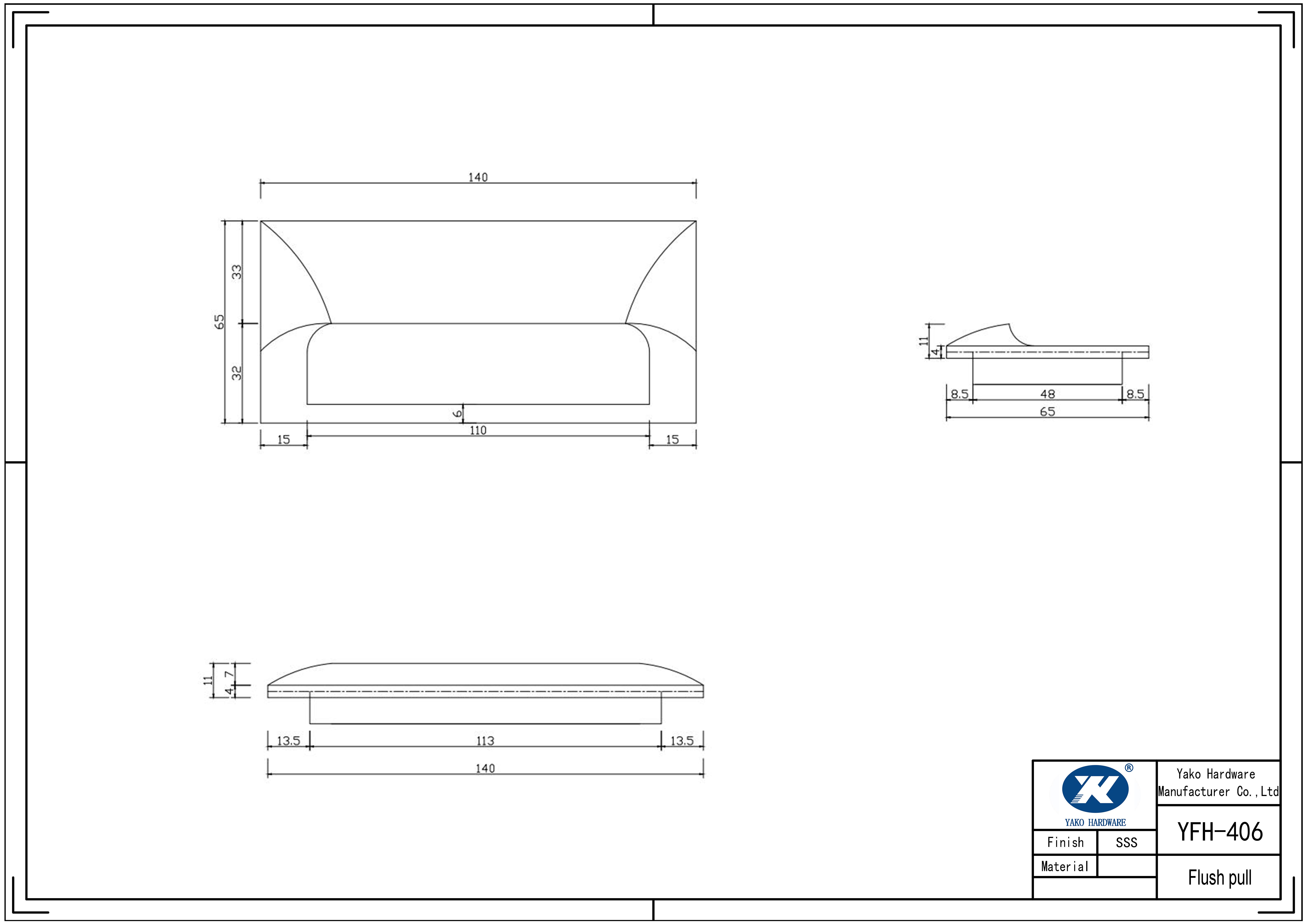 Modern Recessed Cabinet Pulls